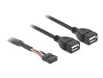 USB Kabel Delock Pinheader 10Pin -> 2x A Bu/Bu 0.40m