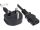 Alcasa P7030-S018 Stromkabel Schwarz 1,8 m Netzstecker Typ G C13-Koppler