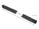 DeLOCK Geflechtschlauch mit Reißverschluss hitzebeständig 2 m x 30 mm schwarz