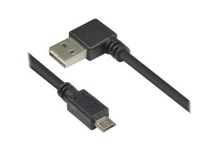 Alcasa 2510-EUM005W USB Kabel USB 2.0 0,5 m USB A Micro-USB B 0,48 Gbit/s Schwarz