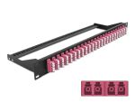 DELOCK 19" LWL Patchpanel 24 Port LC Quad violett