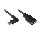 Alcasa 2811-OTGW USB Kabel USB 3.2 Gen 1 (3.1 Gen 1) 0,1 m USB C USB A Schwarz