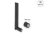 DELOCK WiFi 6E Antenne SMA Stecker 3 dBi m. Kippgelenk schw.