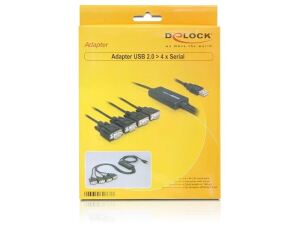 DeLOCK 61887 Serien-Kabel Schwarz 1,4 m USB Typ-A DB-9