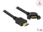 DELOCK HDMI Kabel Ethernet A -> A St/Bu 1.00m 110° Einbau