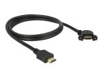 DELOCK HDMI Kabel Ethernet A -> A St/Bu 1.00m 110° Einbau