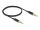 DELOCK Klinkenkabel 3,5mm 4 P St/St Ultra Slim 0,5 m schwarz
