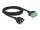 DeLOCK RJ45 Kabel Cat.6 Buchse zu Terminalblock Adapter zum Einbau 2 m 2-teilig