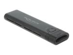 DeLOCK Externes USB Type-C Combo Gehäuse für M.2 NVMe PCIe oder SATA SSD - werkzeugfrei
