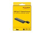 DeLOCK Externes USB Type-C Combo Gehäuse für M.2 NVMe PCIe oder SATA SSD - werkzeugfrei