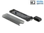 DeLOCK Externes USB Type-C Combo Gehäuse für M.2 NVMe PCIe oder SATA SSD - werkzeugfrei