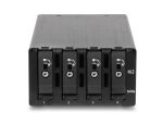 DeLOCK Slim Bay Wechselrahmen für 4 x M.2 NVMe SSD mit Slim SAS SFF-8654 Anschluss