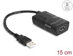 DeLOCK Isolator USB 2.0 Typ-A Stecker zu Buchse mit 5 kV Isolation für Datenleitung