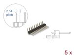 DELOCK Stiftleiste 10 Pin, Rastermaß 2,54 mm, 1-reihig 5 St.