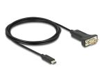 DeLOCK Adapter USB Type-C zu 1 x Seriell RS-232 D-Sub 9 Pin Stecker mit Muttern 2 m