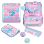 Herlitz UltraLight Plus Ocean Lights Schulranzen-Set Mädchen Polyester Blau, Pink