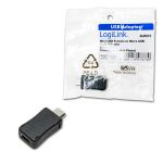 LogiLink AU0010 Kabeladapter Micro USB Mini USB Schwarz