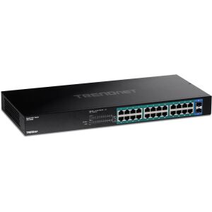 Trendnet TPE-TG262 Netzwerk-Switch Unmanaged L2 Gigabit Ethernet (10/100/1000) Power over Ethernet (PoE) 1U Schwarz