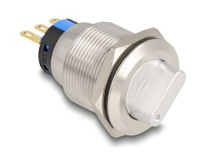 DELOCK Drehschalter zum Einbau 22 mm 3 x Lötanschluss