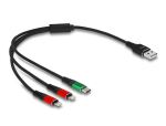 DELOCK USB Ladekabel 3 in 1 Typ-A zu 2 x Lightning 30 cm