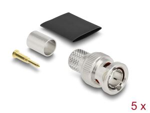 DELOCK BNC Stecker zum Crimpen RG-11 mit Schrumpfschlauch