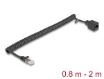 DELOCK RJ45 Spiralkabel St > Bu Cat.5e UTP 0,8m - 2m...
