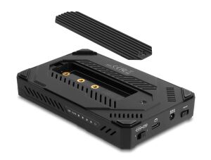 DeLOCK USB Type-C Gehäuse für 1 x M.2 NVMe SSD + 1 x 2.5″ SATA SSD / HDD mit Klon Funktion