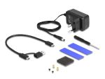 DeLOCK USB Type-C Gehäuse für 1 x M.2 NVMe SSD + 1 x 2.5″ SATA SSD / HDD mit Klon Funktion