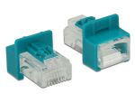 DELOCK RJ45 Secure Clip mit Stecker Set mit 6 Stück