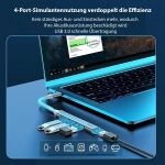 Inca IUSB-04TX Schnittstellen-Hub USB Typ-C 5000 Mbit/s Silber, Weiß