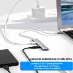 Inca IUSB-04TX Schnittstellen-Hub USB Typ-C 5000 Mbit/s Silber, Weiß