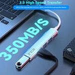 Inca IUSB-04TX Schnittstellen-Hub USB Typ-C 5000 Mbit/s Silber, Weiß