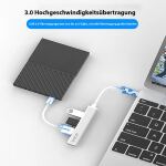 Inca IUSB-04TX Schnittstellen-Hub USB Typ-C 5000 Mbit/s Silber, Weiß