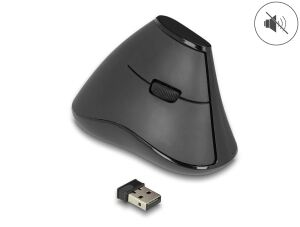 DELOCK Ergonomische vertikal optische 5-Tasten Maus 2,4 GHz