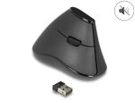DELOCK Ergonomische vertikal optische 5-Tasten Maus 2,4 GHz