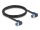 DELOCK RJ45 NWK Cat.6A S/FTP rechts gewinkelt 1 m schwarz