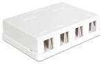 Keystone Delock Leergehäuse 4-Port