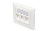Digitus Leerdose für Keystone Module, Rahmen 80x80 mm + Zentralplatte 50x50 mm