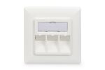Digitus Leerdose für Keystone Module, Rahmen 80x80 mm + Zentralplatte 50x50 mm