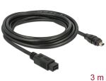 DELOCK FireWire-Kabel FW400 4Pin -> FW800 9Pin St/St 3.00
