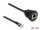 DELOCK Kabel RJ12 Stecker zu RJ12 Buchse zum Einbau 30 cm sw