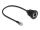 DELOCK Kabel RJ12 Stecker zu RJ12 Buchse zum Einbau 30 cm sw