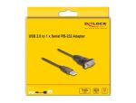 DeLOCK Adapter USB 2.0 Typ-A zu 1 x Seriell RS-232 D-Sub 9 Pin Stecker mit Muttern 1,5 m