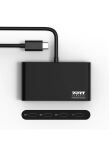Port Designs 900147 Schnittstellen-Hub USB Typ-C 5000 Mbit/s Schwarz