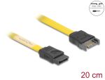 DELOCK SATA-Verl. SATA III -> SATA St/Bu 0.20m gelb