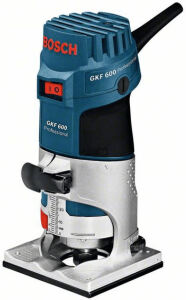 Bosch Professional Kantenfräse GKF 600 - Set im Handwerkerkoffer (060160A100)