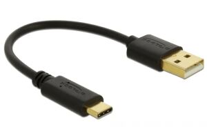 DeLOCK USB Ladekabel Typ-A zu USB Type-C™ 15 cm