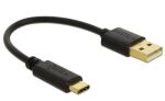 DeLOCK USB Ladekabel Typ-A zu USB Type-C™ 15 cm