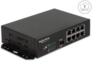 DELOCK RJ45 Switch 8 Port RJ45 + 1x SFP Schacht