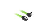Sharkoon Kabel SATA III 90 sleeve 0,45m grün